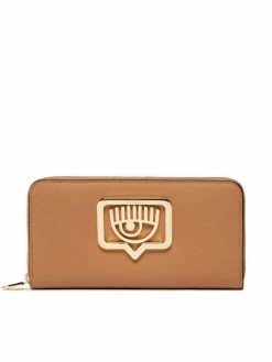 Chiara Ferragni Γυναίκες Πορτοφόλια Μεγάλο Πορτοφόλι Γυναικείο 73SB5PB1 Καφέ