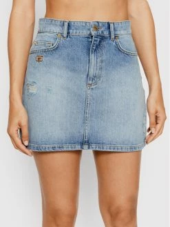 Chiara Ferragni Γυναίκες Mini Φούστα τζιν 72CBE802 Μπλε Regular Fit
