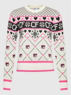 Chiara Ferragni Γυναίκες Πουλόβερ 71CBFM25 Λευκό Regular Fit 11 Chiara Ferragni Γυναίκες Πουλόβερ 71CBFM25 Λευκό Regular Fit -Chiara Ferragni Εκπτώσεις unnamed file 1519
