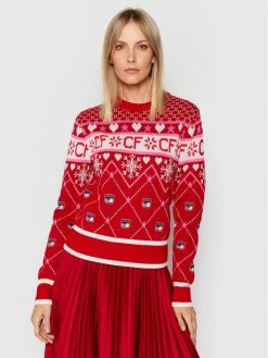 Chiara Ferragni Εκπτώσεις 22 Chiara Ferragni Γυναίκες Πουλόβερ 71CBFM25 Κόκκινο Regular Fit