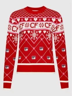 Chiara Ferragni Γυναίκες Πουλόβερ 71CBFM25 Κόκκινο Regular Fit -Chiara Ferragni Εκπτώσεις unnamed file 1524