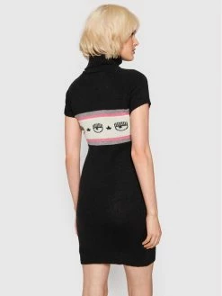 Chiara Ferragni Γυναίκες Πλεκτά Φορέματα Φόρεμα υφασμάτινο 71CBOM22 Μαύρο Slim Fit -Chiara Ferragni Εκπτώσεις unnamed file 170