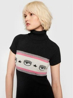Chiara Ferragni Γυναίκες Πλεκτά Φορέματα Φόρεμα υφασμάτινο 71CBOM22 Μαύρο Slim Fit -Chiara Ferragni Εκπτώσεις unnamed file 171