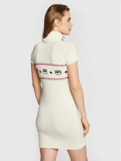 Chiara Ferragni Γυναίκες Πλεκτά Φορέματα Φόρεμα υφασμάτινο 73CBOM96 Λευκό Slim Fit -Chiara Ferragni Εκπτώσεις unnamed file 42