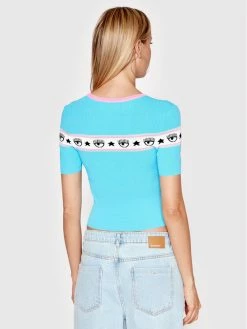 Chiara Ferragni Γυναίκες Μπλουζάκια Μπλουζάκι 72CBFM05 Μπλε Slim Fit -Chiara Ferragni Εκπτώσεις unnamed file 436