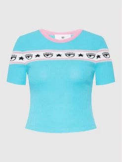 Chiara Ferragni Γυναίκες Μπλουζάκια Μπλουζάκι 72CBFM05 Μπλε Slim Fit -Chiara Ferragni Εκπτώσεις unnamed file 438