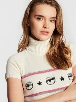 Chiara Ferragni Γυναίκες Πλεκτά Φορέματα Φόρεμα υφασμάτινο 73CBOM96 Λευκό Slim Fit -Chiara Ferragni Εκπτώσεις unnamed file 44