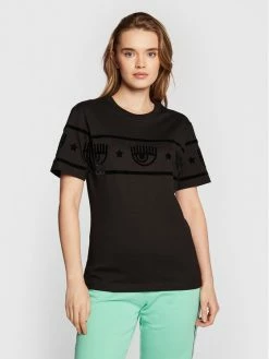 Chiara Ferragni Γυναίκες T-shirts T-Shirt 73CBHT08 Μαύρο Regular Fit