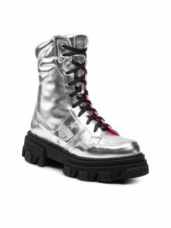Chiara Ferragni Γυναίκες Biker Μποτάκια Μποτάκια CF3041-004 Ασημί